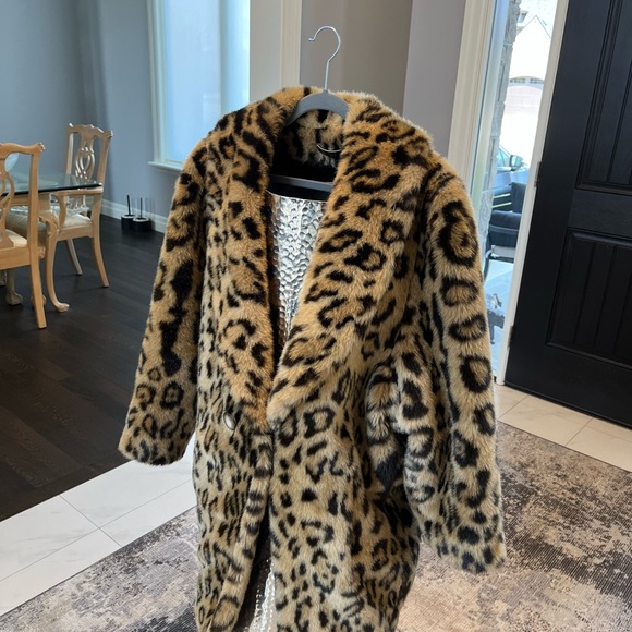 Sexy vintage cat coat size medium faux fur 70s smoking jacket style fall winter - Picture 4 of 16